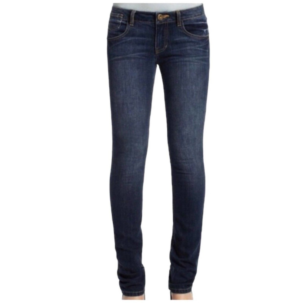 CAbi Dark Rinse Blue Moon Indie Style 514 Straight Leg Denim Jeans 10
